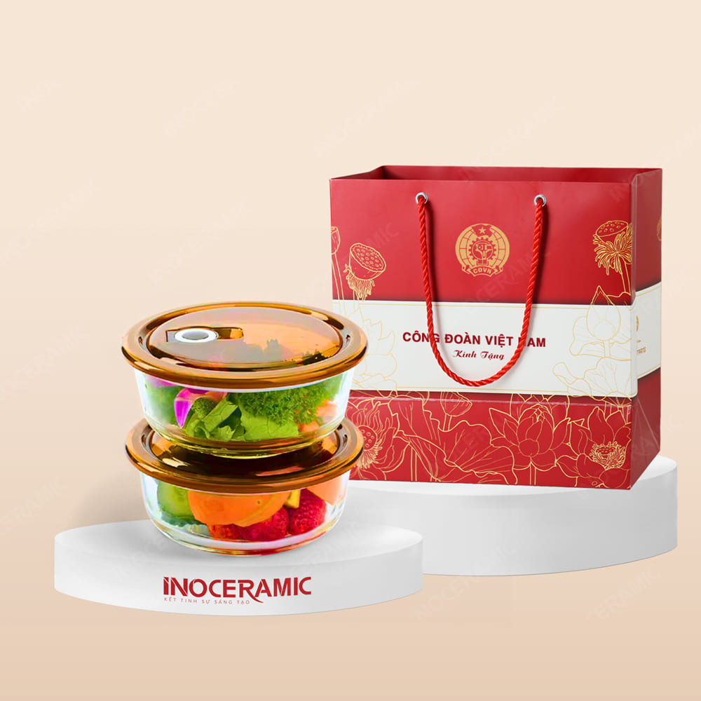 Quà tặng Công đoàn - Hộp thủy tinh đựng thực phẩm cao cấp